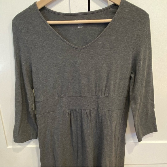 Lands' End Midi 3/4 Sleeve Knit Stretchy Modest Dress - Picture 2 of 4